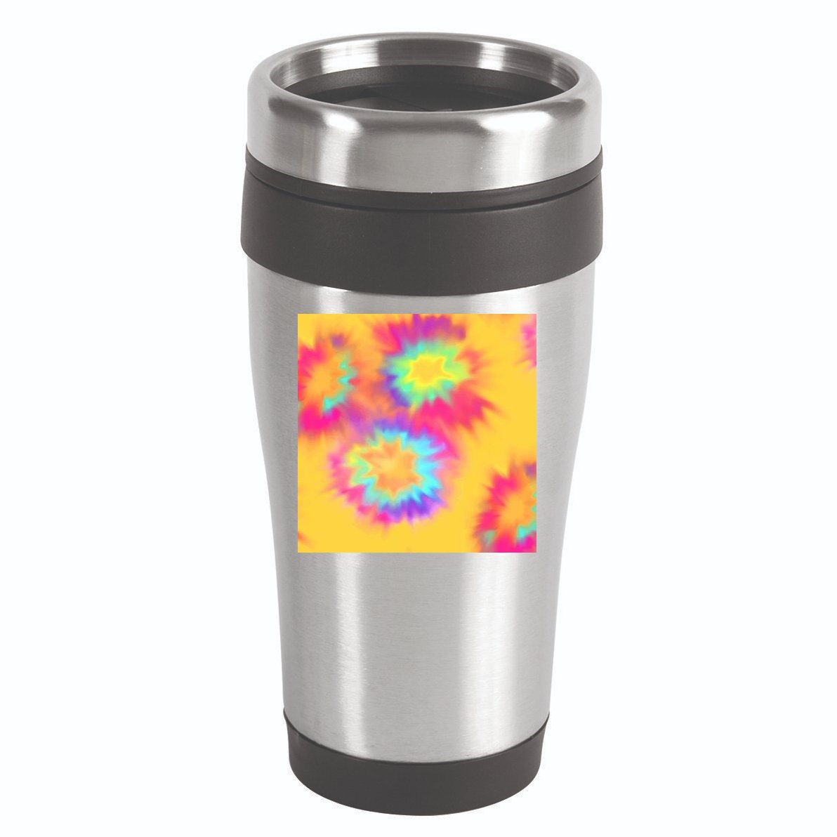 Hippie Tye Dye Neon Pattern 16oz Travel Tumbler