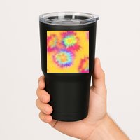 Hippie Tye Dye Neon Pattern Tumbler