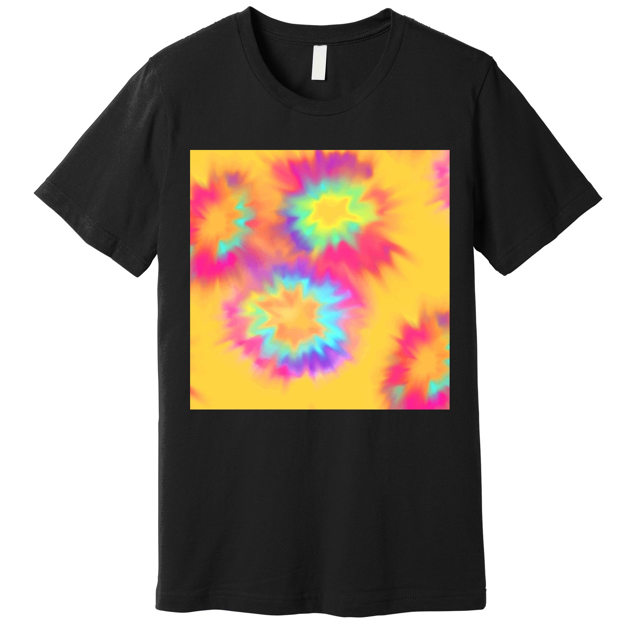 Hippie Tye Dye Neon Pattern Premium T-Shirt