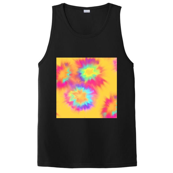 Hippie Tye Dye Neon Pattern PosiCharge Competitor Tank