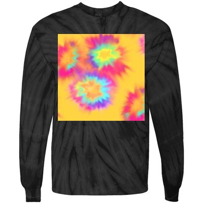 Hippie Tye Dye Neon Pattern Tie-Dye Long Sleeve Shirt