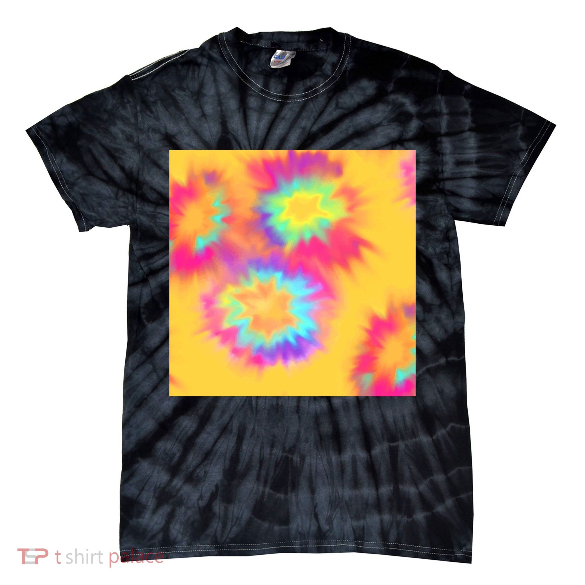 Hippie Tye Dye Neon Pattern Tie-Dye T-Shirt