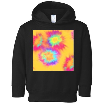 Hippie Tye Dye Neon Pattern Toddler Hoodie