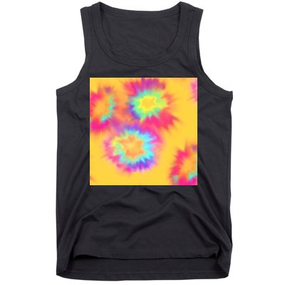 Hippie Tye Dye Neon Pattern Tank Top