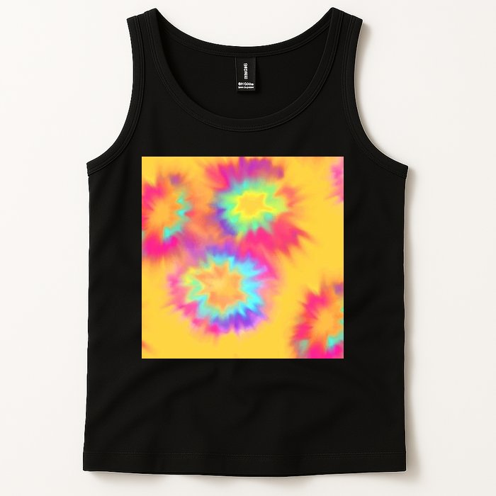 Hippie Tye Dye Neon Pattern Tank Top