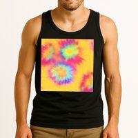 Hippie Tye Dye Neon Pattern Tank Top