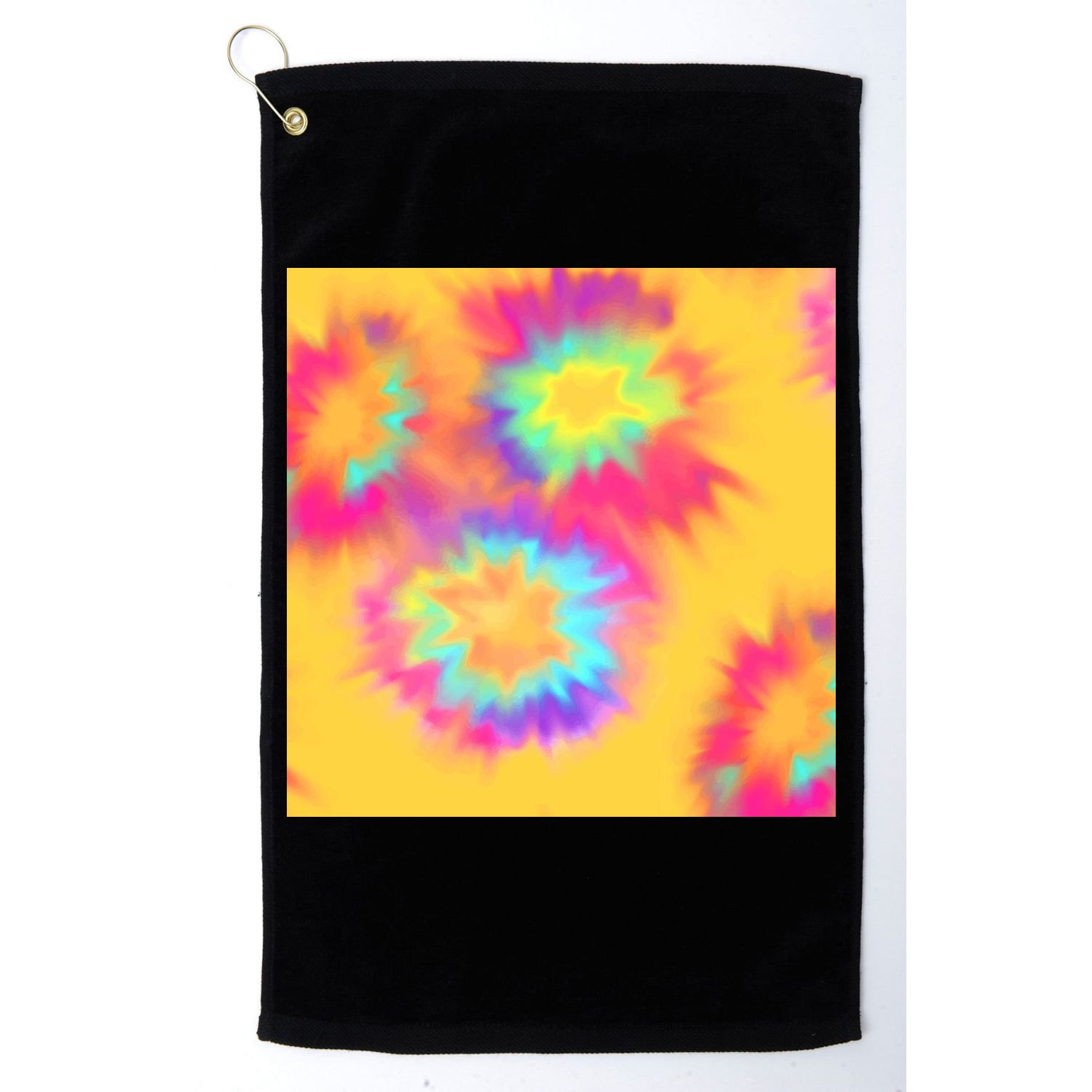 Hippie Tye Dye Neon Pattern Golf Towel