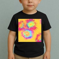 Hippie Tye Dye Neon Pattern Toddler T-Shirt