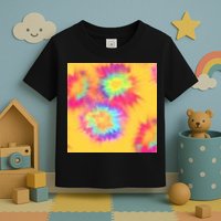 Hippie Tye Dye Neon Pattern Toddler T-Shirt