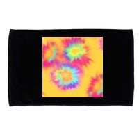 Hippie Tye Dye Neon Pattern Microfiber Hand Towel