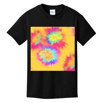 Hippie Tye Dye Neon Pattern Kids T-Shirt