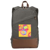 Hippie Tye Dye Neon Pattern Cotton Canvas Backpack