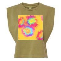Hippie Tye Dye Neon Pattern Garment-Dyed Women's Muscle Tee