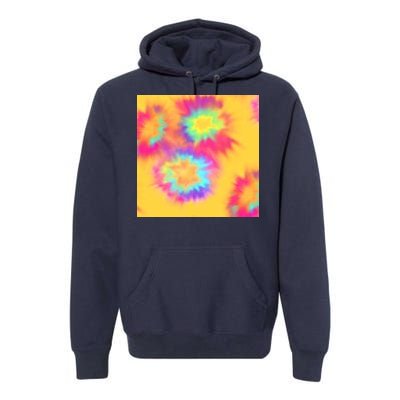 Hippie Tye Dye Neon Pattern Premium Hoodie