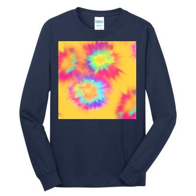 Hippie Tye Dye Neon Pattern Tall Long Sleeve T-Shirt