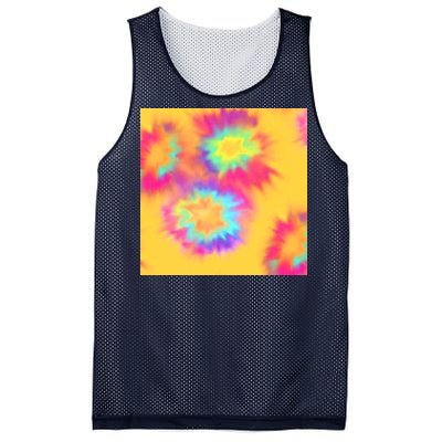 Hippie Tye Dye Neon Pattern Mesh Reversible Basketball Jersey Tank