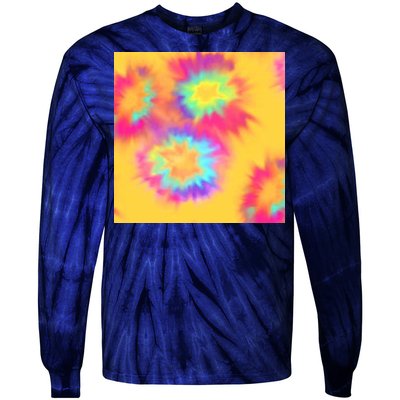 Hippie Tye Dye Neon Pattern Tie-Dye Long Sleeve Shirt