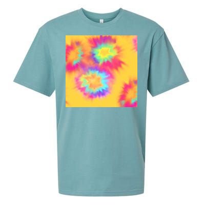 Hippie Tye Dye Neon Pattern Sueded Cloud Jersey T-Shirt