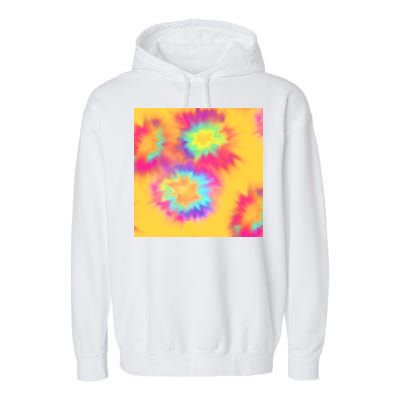 Hippie Tye Dye Neon Pattern Garment-Dyed Fleece Hoodie