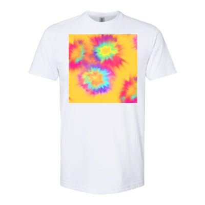 Hippie Tye Dye Neon Pattern Softstyle® CVC T-Shirt