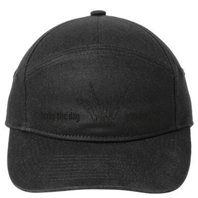 Have The Day You Deserve skeleton skull Halloween 7-Panel Snapback Hat