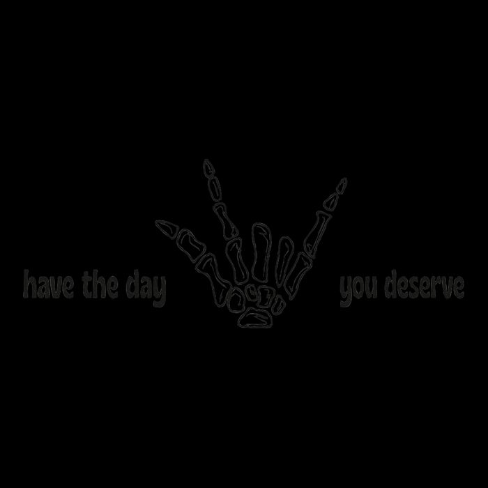 Have The Day You Deserve skeleton skull Halloween Short Acrylic Beanie