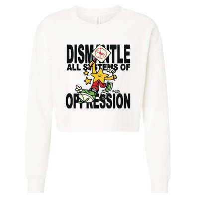 Honey Tv Dismantle All Systems Of Oppression Cropped Pullover Crew