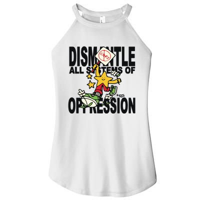 Honey Tv Dismantle All Systems Of Oppression Women's Perfect Tri Rocker Tank