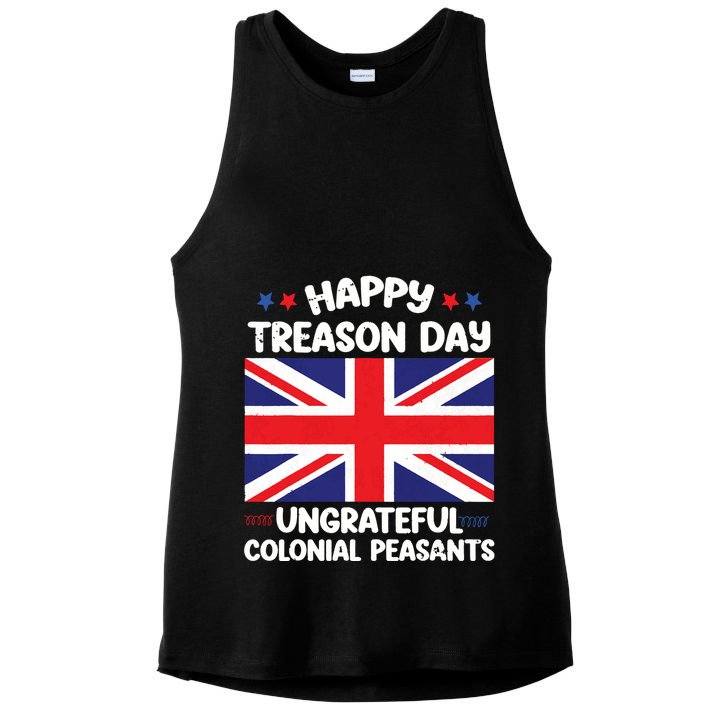 Happy Treason Day 4th Of July Ladies PosiCharge Tri-Blend Wicking Tank