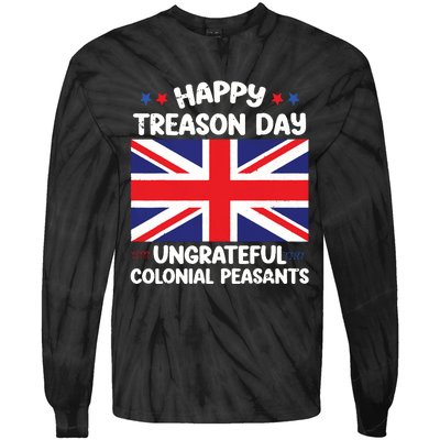 Happy Treason Day 4th Of July Tie-Dye Long Sleeve Shirt