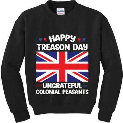 Happy Treason Day 4th Of July Kids Sweatshirt