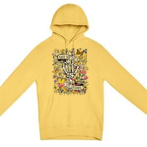 Have The Day You Deserve Floral Skeleton Premium Pullover Hoodie