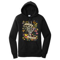 Have The Day You Deserve Floral Skeleton Women's Pullover Hoodie