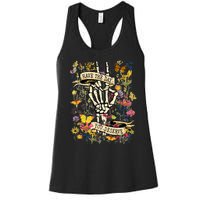 Have The Day You Deserve Floral Skeleton Women's Racerback Tank