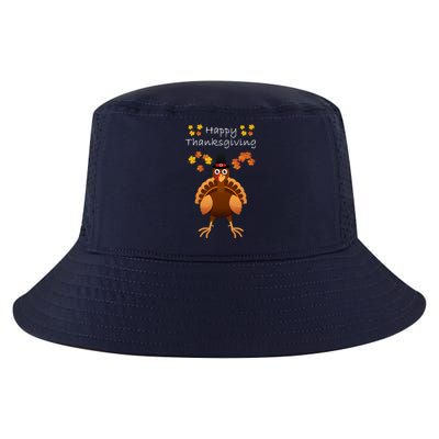 Happy Thanksgiving Day Funny Cute Pilgrim Turkey Cool Comfort Performance Bucket Hat