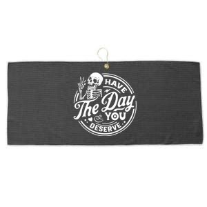 Have The Day You Deserve Large Microfiber Waffle Golf Towel