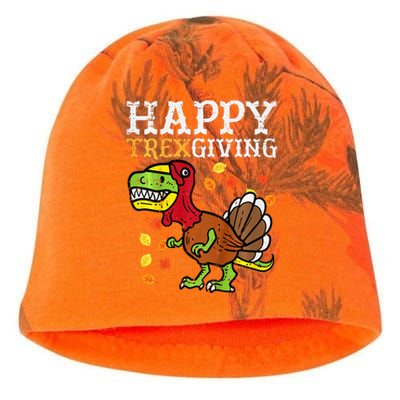 Happy Trexgiving Dino Turkey Thanksgiving Kati - Camo Knit Beanie