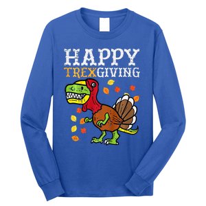 Happy Trexgiving Dino Turkey Thanksgiving Long Sleeve Shirt