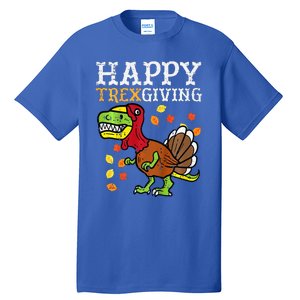 Happy Trexgiving Dino Turkey Thanksgiving Tall T-Shirt