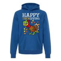 Happy Trexgiving Dino Turkey Thanksgiving Premium Hoodie