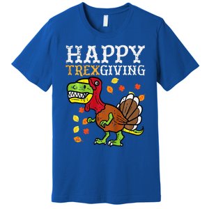 Happy Trexgiving Dino Turkey Thanksgiving Premium T-Shirt