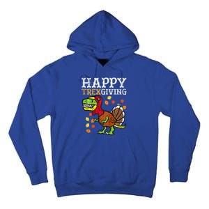 Happy Trexgiving Dino Turkey Thanksgiving Tall Hoodie