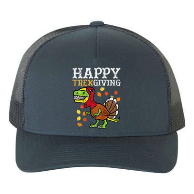 Happy Trexgiving Dino Turkey Thanksgiving Yupoong Adult 5-Panel Trucker Hat