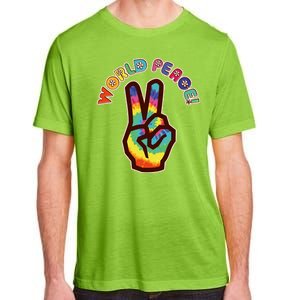 Hippy Tie Dye World Peace Adult ChromaSoft Performance T-Shirt