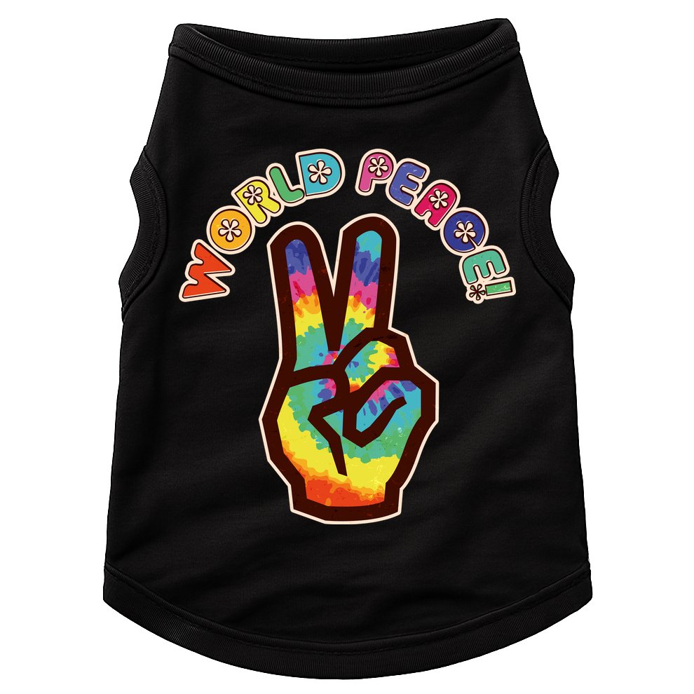 Hippy Tie Dye World Peace Doggie Tank