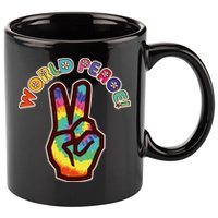 Hippy Tie Dye World Peace 11oz C Handle Ceramic Mug