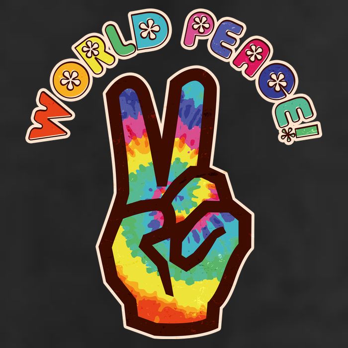 Hippy Tie Dye World Peace Beanie