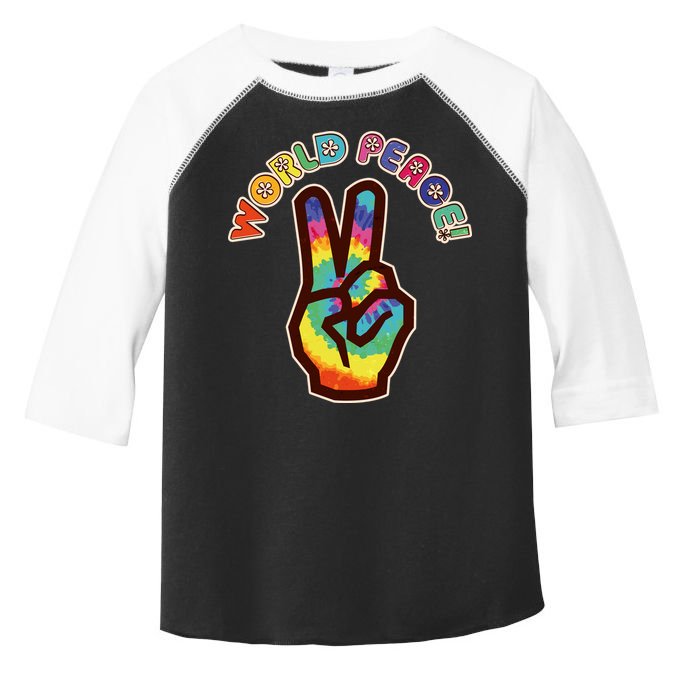 Hippy Tie Dye World Peace Toddler Fine Jersey T-Shirt