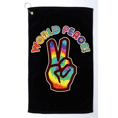 Hippy Tie Dye World Peace Golf Towel