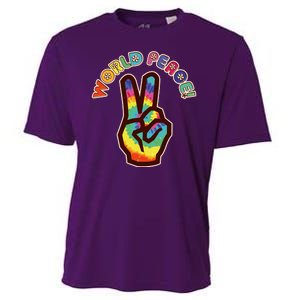 Hippy Tie Dye World Peace Cooling Performance Crew T-Shirt